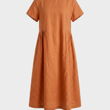 Damen Leinen Kaftankleid | Maxi