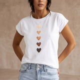 Damen Grafik T-Shirt | Herzprint