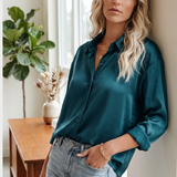 Damen Satin Bluse | Klassisch