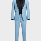 2-teiliger Smoking Herrenanzug Slim Fit – Satin-Schalkragen