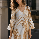 Damen Minikleid Print | Glocke