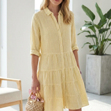 Damen Sommerkleid Midi | Knopfleiste