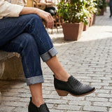 Damen Struktur-Loafer | Niedriger Blockabsatz