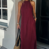 Damen Spitzen Maxikleid | Ärmellos