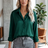 Damen Satin Bluse | Klassisch