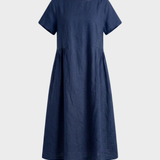 Damen Leinen Kaftankleid | Maxi