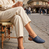 Damen Spitze Mules | Geflochten