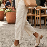 Damen Struktur-Loafer | Niedriger Blockabsatz