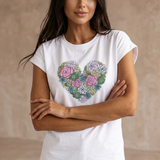 Damen Grafik T-Shirt | Herzprint