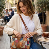 Damen Gemusterte Schultertasche | Verstellbarer Riemen