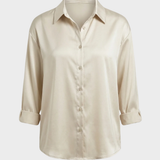 Damen Satin Bluse | Klassisch
