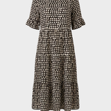 Damen Florales Midikleid | Puffärmel