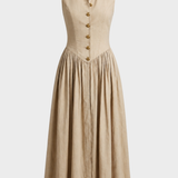 Damen Kragen Sommerkleid | Ärmellos