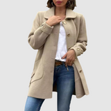 Martina - Klassinen oversized-takki napeilla