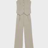 Damen Hosenanzug Set | Weste & Weite Hose