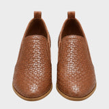 Damen Struktur-Loafer | Niedriger Blockabsatz