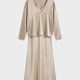 Damen Satin Midikleid | Twin-Set