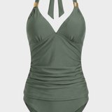 Damen Neckholder Badeanzug | Bauchformend