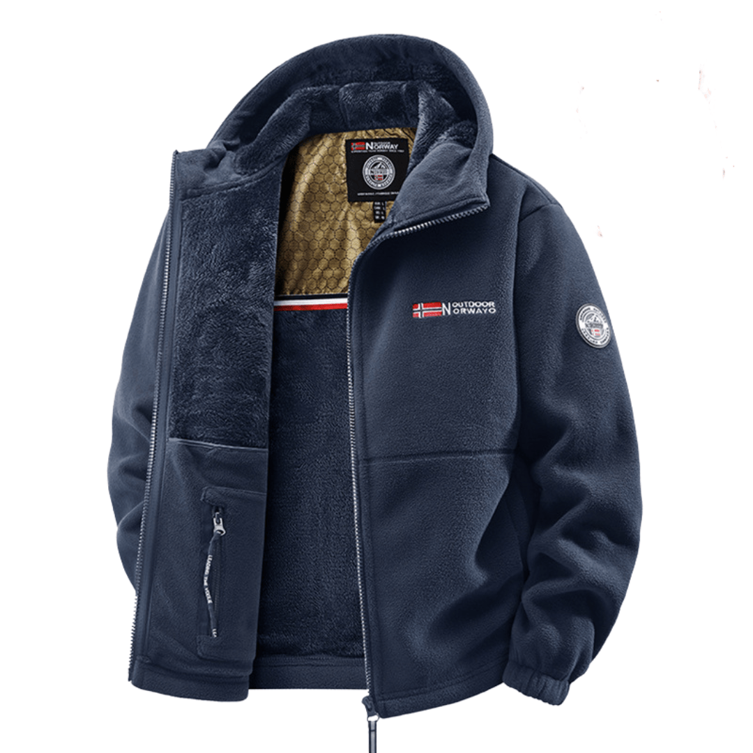 ERISTETTY FLEECE BOMBER-TAKKI MIEHILLE
