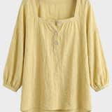 Damen Bluse Karree | Puffärmel
