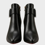 Damen Spitze Stiefeletten | Schnallendetail & Hoher Absatz