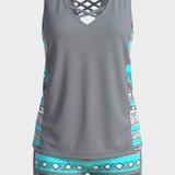Damen Tankini Set | Gemusterte Shorts