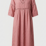 Damen Natur Sommerkleid | Midi