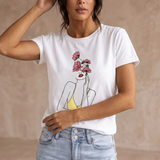Damen Grafik T-Shirt | Herzprint