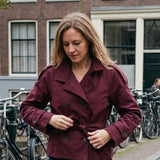 Damen Kurze Trenchjacke | Doppelknöpfe & Taillenband