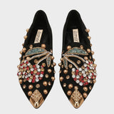 Damen Spitze Ballerinas | Strass
