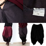 Sini – väljät pellavaiset haaremihousut liukuvärillä