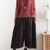 Kielo – leveälahkeiset jacquard-kuvioiset housut