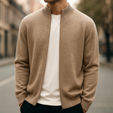 Vetoketjullinen neulecardigan miehille