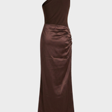 Damen Satin Maxikleid | Hochzeit