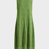 Damen Struktur Midikleid | Ärmellos