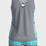 Damen Tankini Set | Gemusterte Shorts