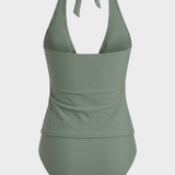Damen Neckholder Badeanzug | Bauchformend