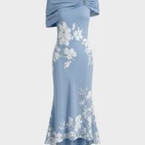 Damen Bardot Midikleid | Floral