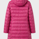 Damen Lange Steppjacke | Kapuze & Verlängerte Silhouette