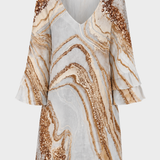 Damen Minikleid Print | Glocke