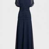 Damen Abendkleid | Chiffonärmel