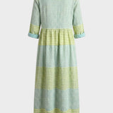 Damen Kariertes Sommerkleid | Midi