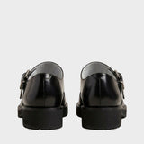 Damen Plateau Loafer | Schwarz