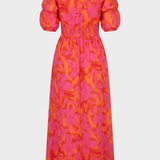 Damen Boho Maxikleid | Volantärmel