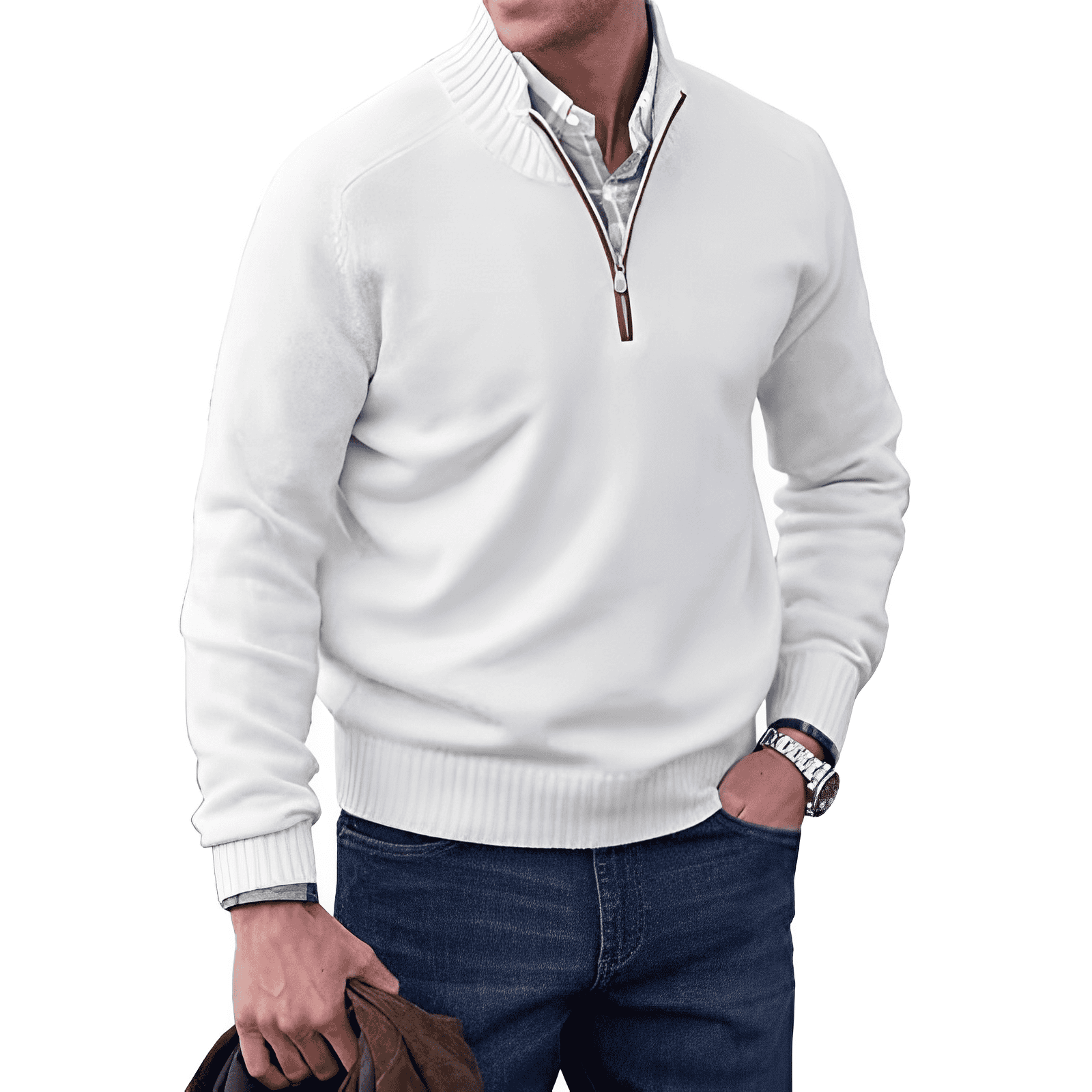 Martin – ylellinen miesten vetoketjullinen pooloneule