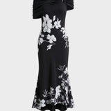 Damen Bardot Midikleid | Floral