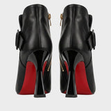 Damen Spitze Stiefeletten | Schnallendetail & Hoher Absatz
