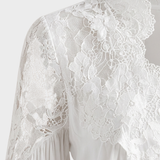 Damen Spitze Bluse | Ballonärmel