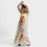 Michelle - Maxi-mekko Sweetheart oransseilla kukilla
