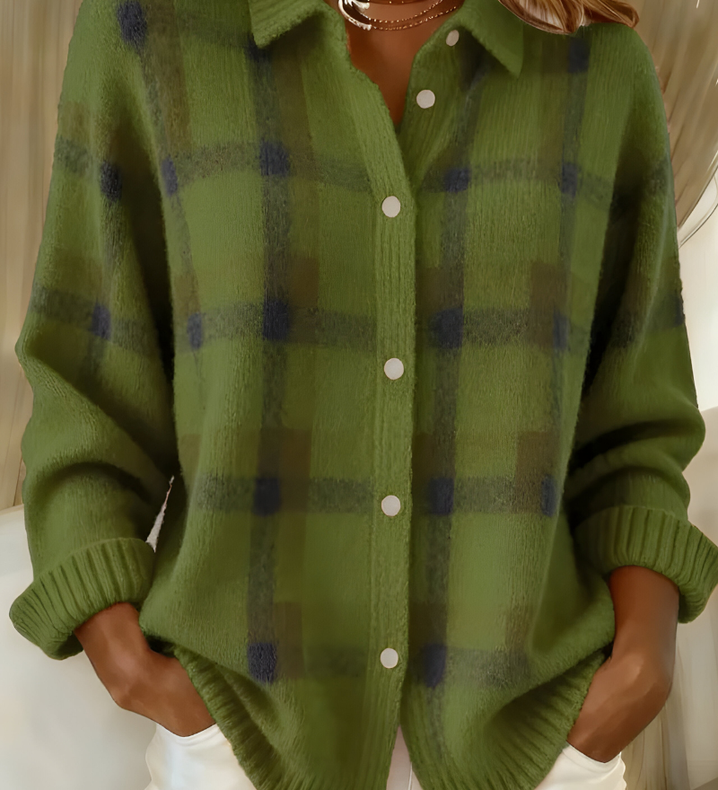 Tesa | Mukava Ruudullinen Neulecardigan